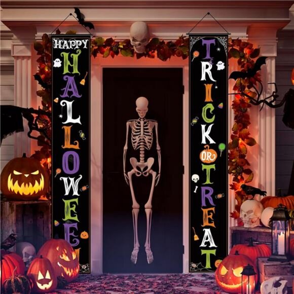 Halloween Decorations - Trick or Treat Porch Banner for Indoor Outdoor - Picture 1 of 7